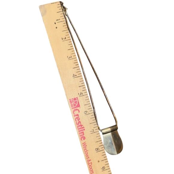 Vintage Alexis Kirk Modernist Pewter Pendant Necklace Sculptural Retro Statement - Picture 4 of 5